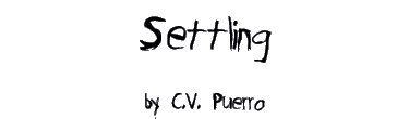 SETTLING by C.V. Puerro