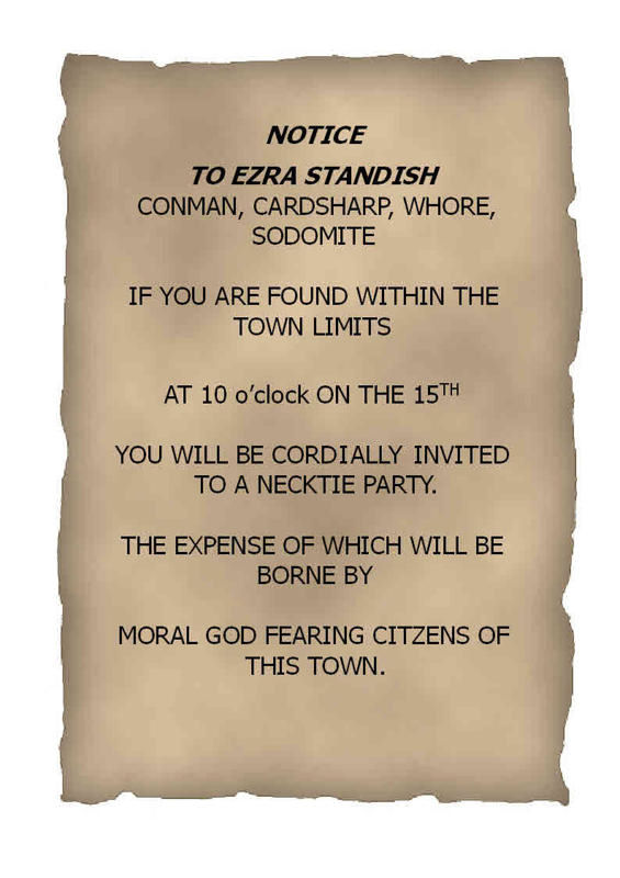 Notice with threat to Ezra