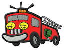 Stick Drawing of a fire truck
